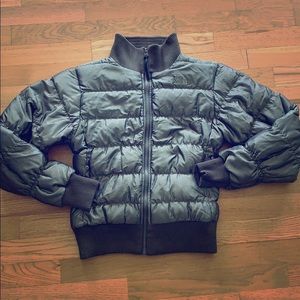 The North Face olive down jacket